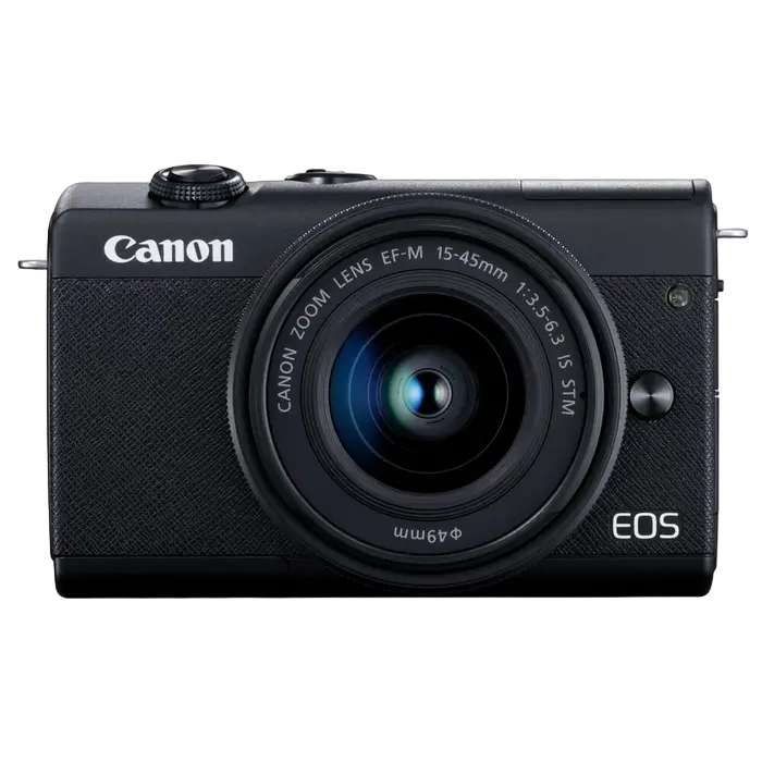Aparat Foto Mirrorless Canon EOS M200 + EF-M 15-45 IS + EF-M 55-200 IS, Negru - photo