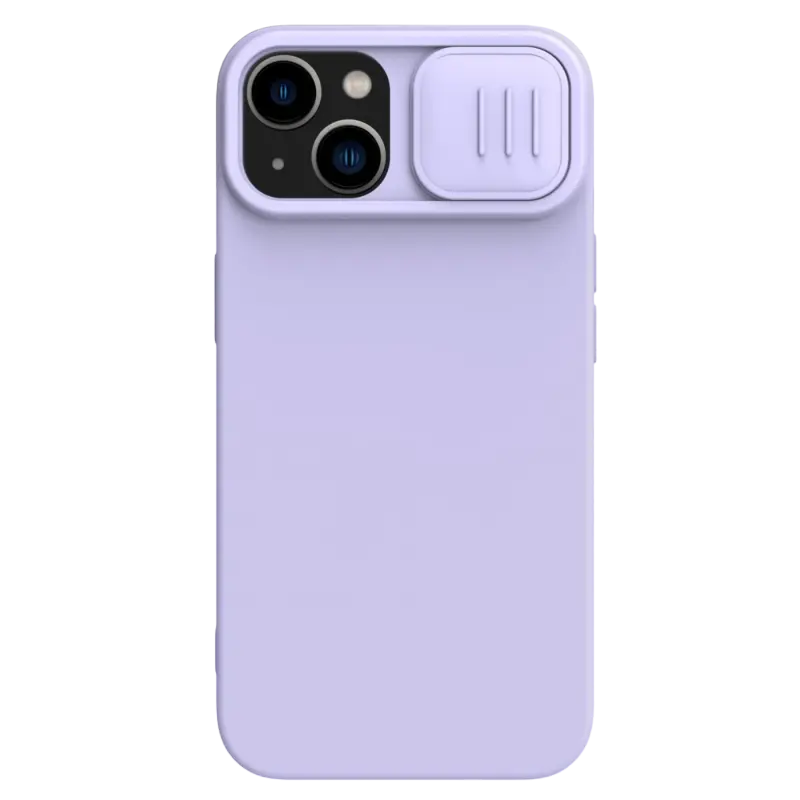 Чехол Nillkin iPhone 15 Plus, CamShield Silky Silicone, Misty Purple - photo