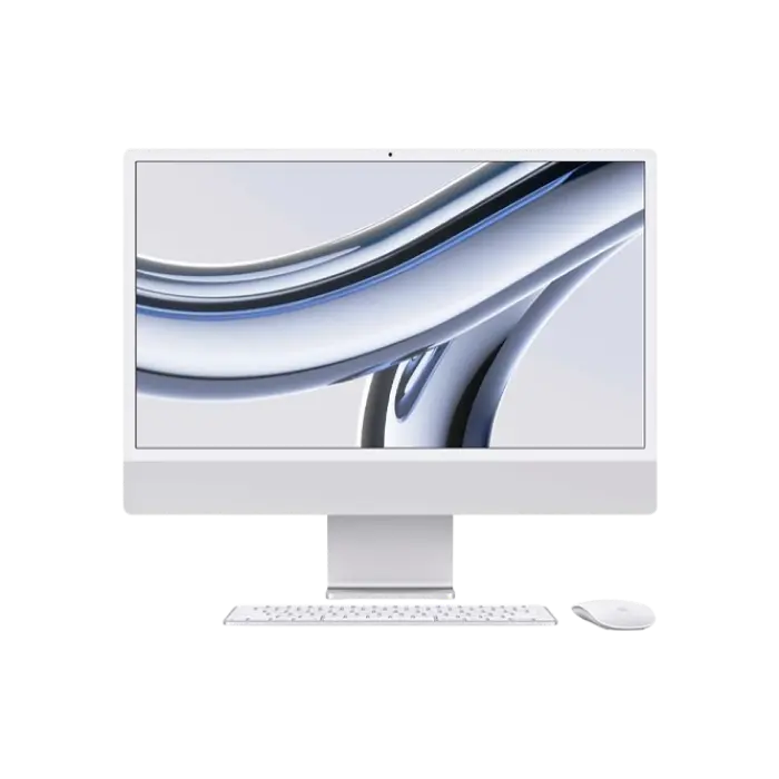 Моноблок Apple iMac A2874, 24", M3 with 8-core CPU and 8-core GPU, 8Гб/256Гб, macOS Sonoma, Серебристый - photo