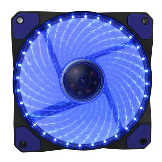 PC Case Fan GAMEMAX GMX-GF12B, 120mm, 23.4dB, 46.5CFM, 1100RPM, Hydraulic bearing, Blue LED, 3&4 Pin - photo