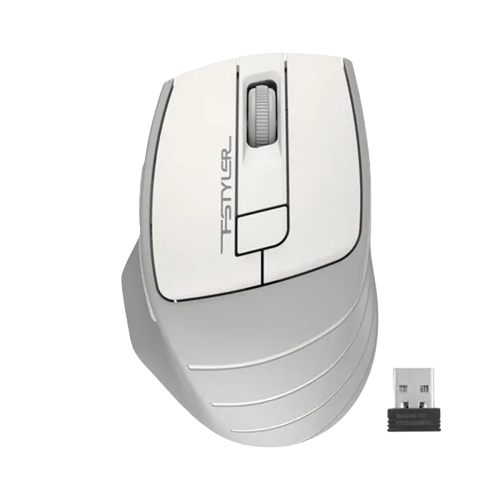 Mouse Wireless A4Tech FG30S, Alb/Gri - photo