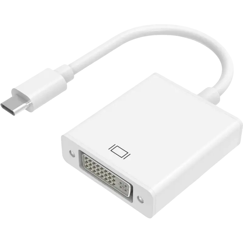 Видеоадаптер APC Electronic APC-631001, Type-C - DVI-D (F), 0,1м, Белый - photo