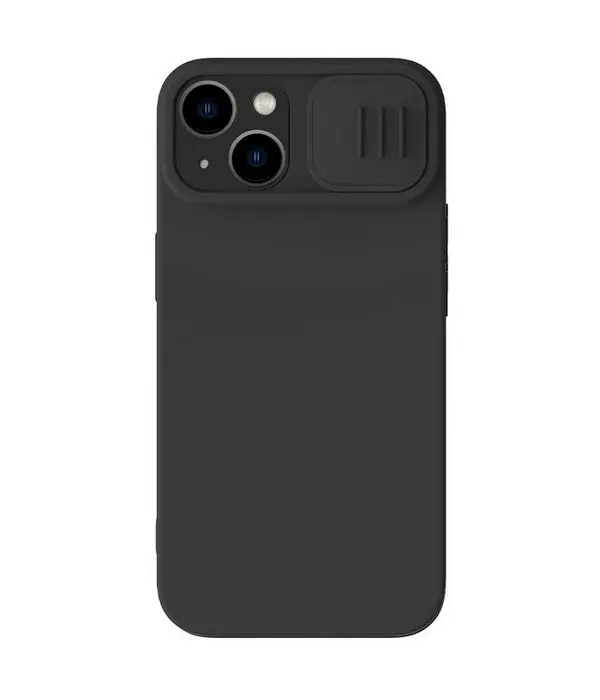 Husă Nillkin iPhone 14 CamShield Silky Magnetic Silicone, Negru - photo