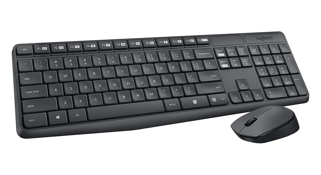 Set Tastatură + Mouse Logitech MK235, Fără fir, Gri