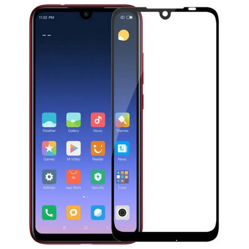 Защитное стекло Nillkin RedMi 7 - Tempered Glass CP+ pro, Чёрный - photo