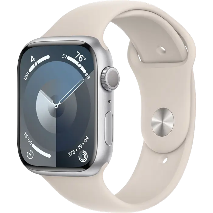 Ceas inteligent Apple Watch Series 9 GPS, 45mm, Silver | Starlight - photo