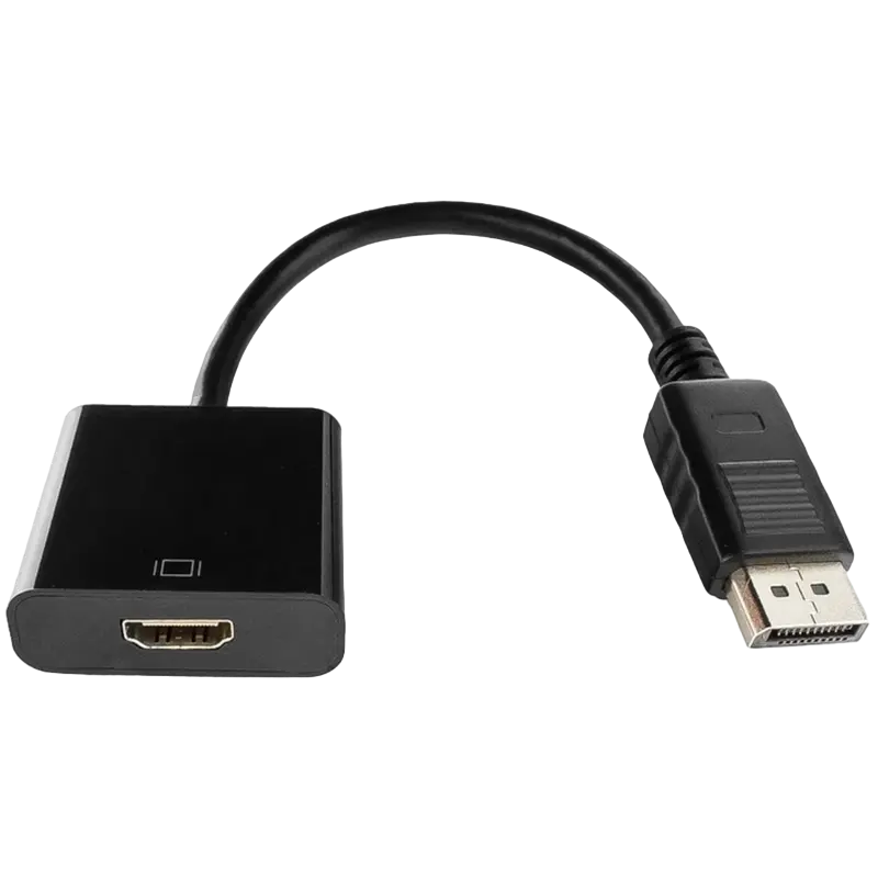 Видеоадаптер Cablexpert A-DPM-HDMIF-002, DisplayPort (M) - HDMI (F), 0,1 м, Чёрный - photo
