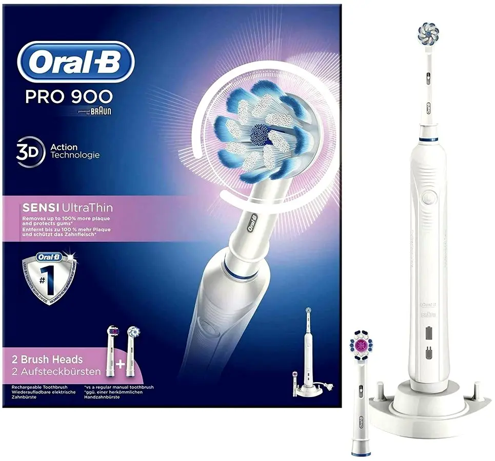 Periuță de dinți electrică Oral-B PRO 900 Sensitive, Alb - photo