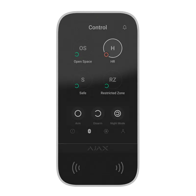 Беспроводная сенсорная клавиатура Ajax KeyPad TouchScreen, Белый - photo