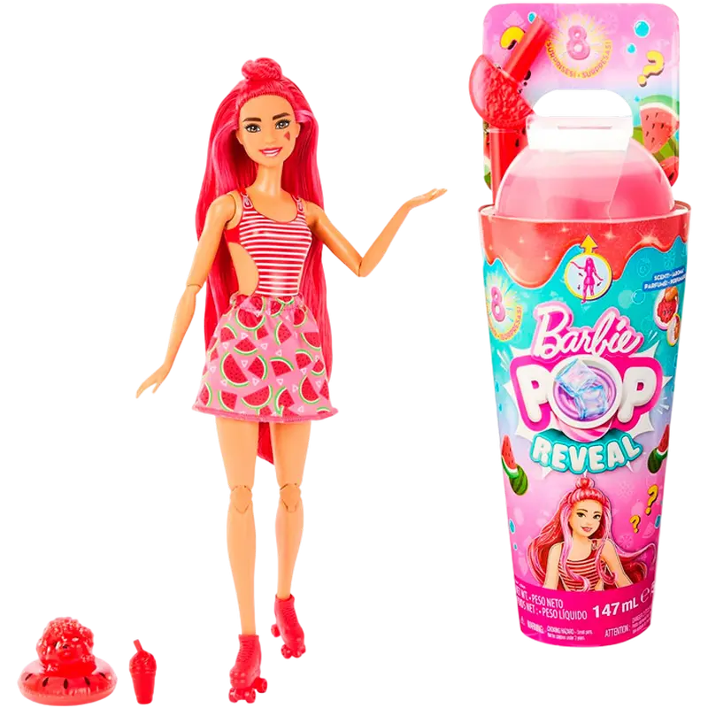 Păpușa Barbie Pop Reveal HNW43 "Smoothie cu pepene verde"  - photo