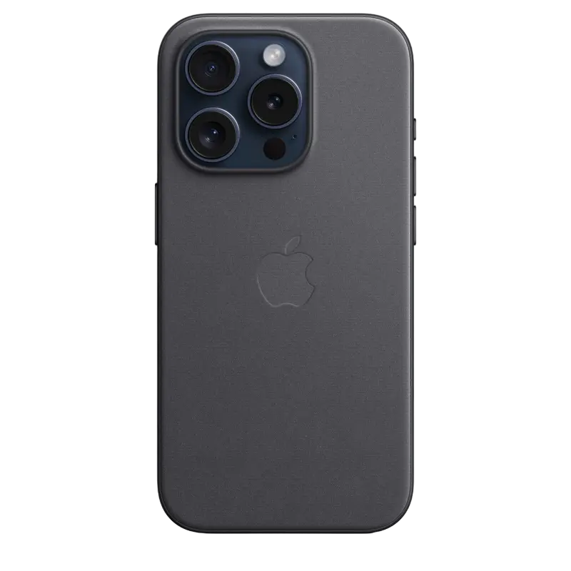 Чехол Apple iPhone 15 Pro FineWoven Case with MagSafe, Чёрный - photo