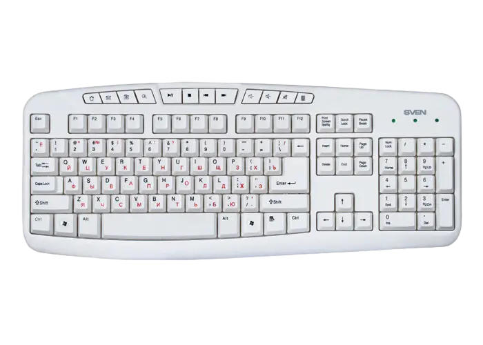 Клавиатура SVEN Comfort 3050, Проводное, Белый - photo