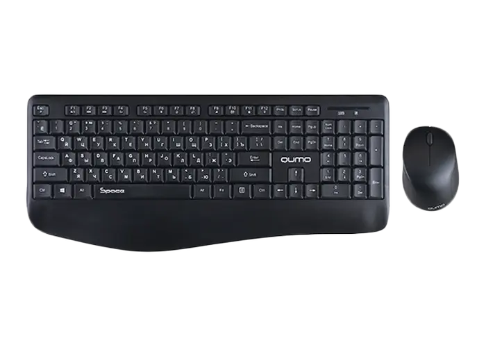 Set Tastatură + Mouse QUMO Space, Fără fir, Negru - photo