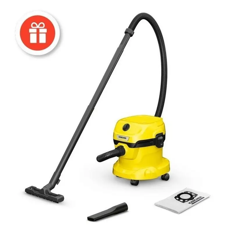 Пылесос Karcher WD 2 Plus V-12/4/18 + Фильтр-мешки KFI 357, Жёлтый - photo