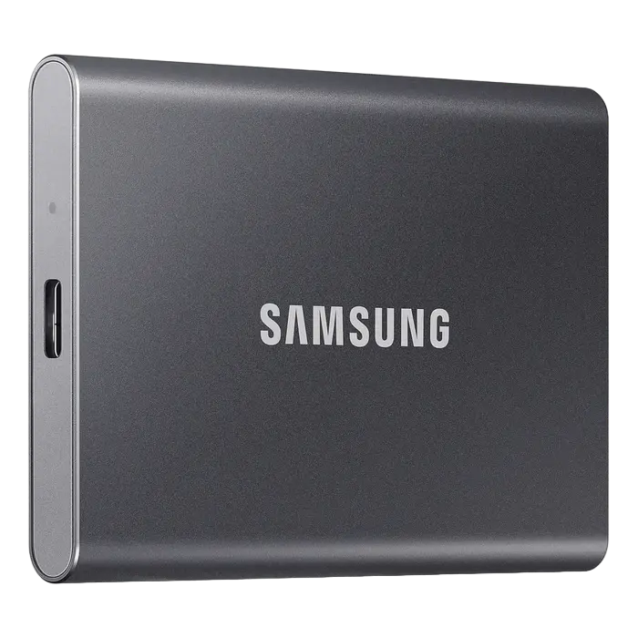 Внешний портативный SSD-накопитель Samsung Portable SSD T7, 2 TB, Grey (MU-PC2T0T/WW) - photo