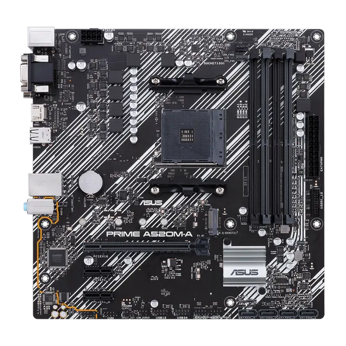 Placă de bază ASUS PRIME A520M-A, AM4, AMD A520, Micro-ATX - photo