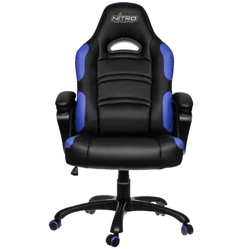 Игровое кресло Gamemax GCR07, Искусственная кожа, Черный/Синий - photo