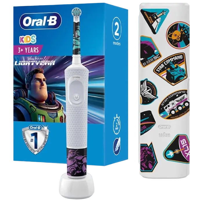 Электрическая зубная щетка Braun Kids Vitality D100 Lightyear, Фиолетовый - photo
