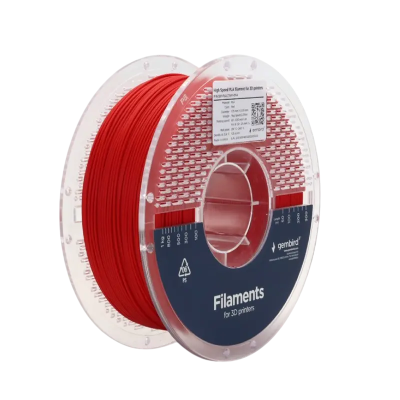 Filament pentru imprimantă 3D Gembird 3DP-PLA1.75HY-01-R, PLA, Roșu, 1.75 mm, 1kg - photo