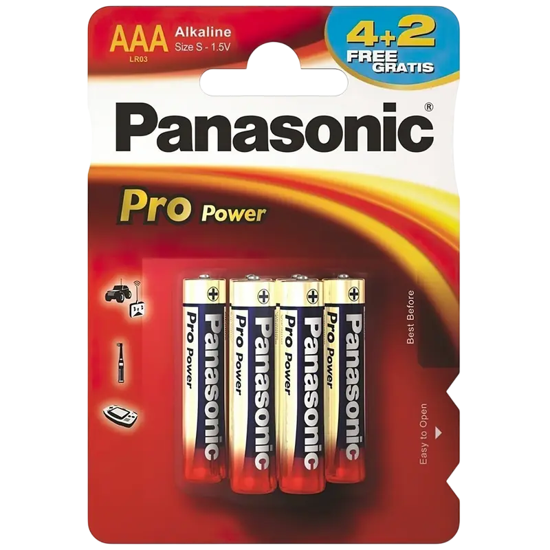 Батарейки Panasonic LR03XEG, AAA, 6шт - photo