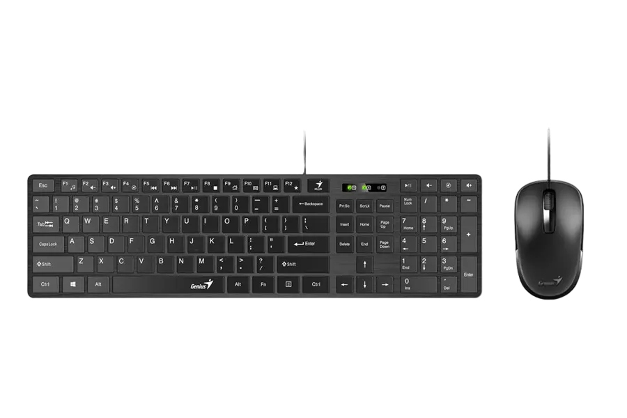 Клавиатура и мышь Genius SlimStar C126, Проводное, Чёрный - photo