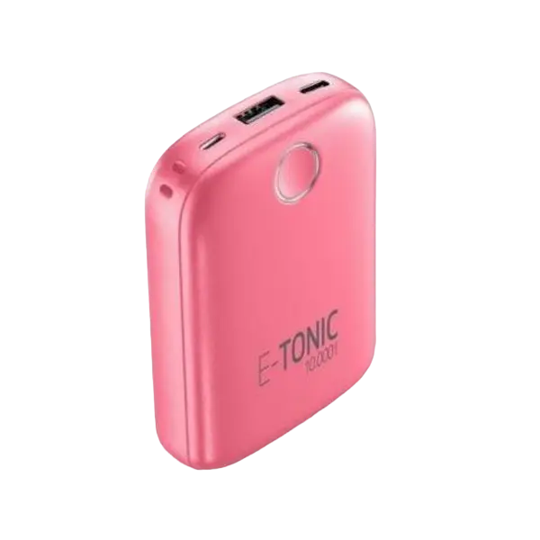 Портативное зарядное устройство Cellularline E-TONIC 10000, 10мА·ч, Розовый - photo