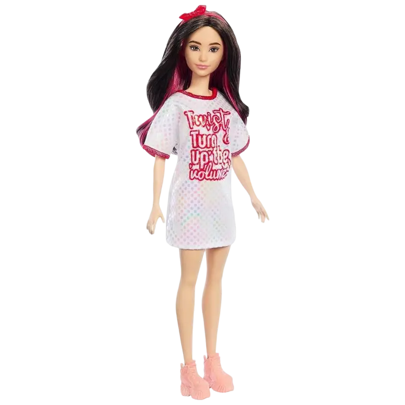 Păpușa Barbie "Fashionista in rochie Twist‘n’Turn" - photo