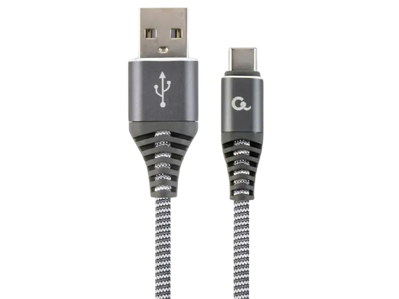 Кабель для зарядки и синхронизации Cablexpert CC-USB2B-AMCM-1M-WB2, USB Type-A/USB Type-C, 1м, Белый - photo