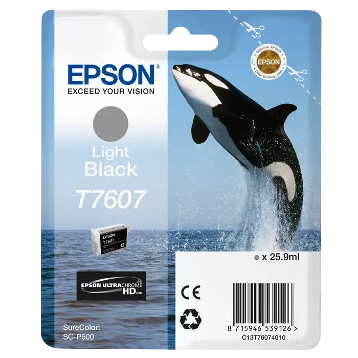 Cartuș de cerneală Epson T760, 26ml, Negru Deschis - photo