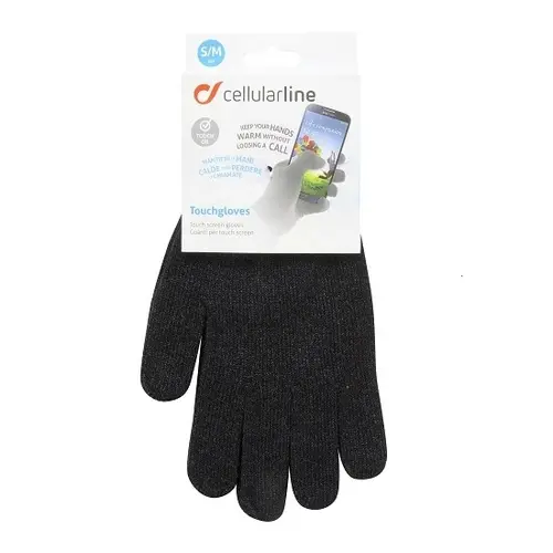 Mănuși senzoriale Cellularline S/M, Touch screen, Mic, Negru - photo