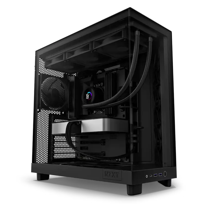 Компьютерный корпус NZXT H6 Flow, Midi-Tower, Без блока питания, Чёрный - photo