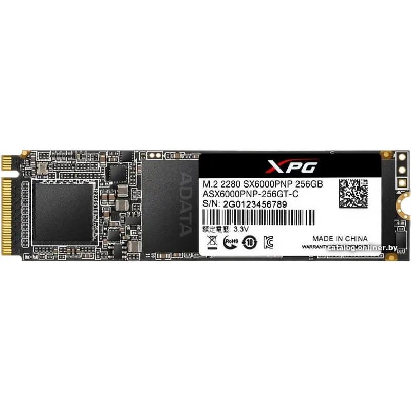 Накопитель SSD ADATA XPG SX6000 Pro, 256Гб, ASX6000PNP-256GT-C - photo