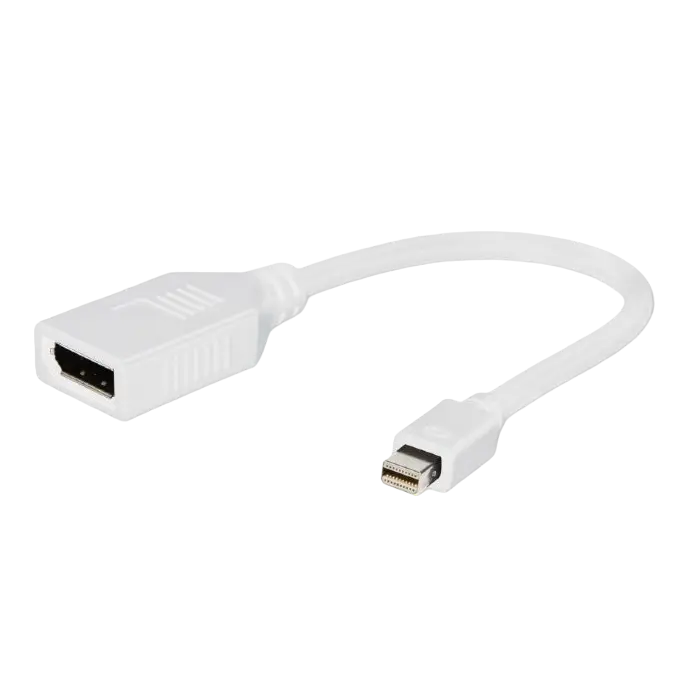 Adaptor Video Cablexpert A-mDPM-DPF-001-W, MiniDP (M) - DisplayPort (F), 0,15m, Alb - photo