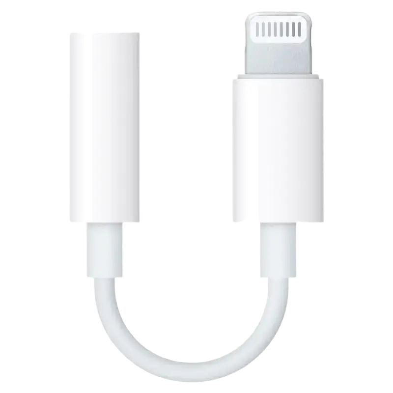 Lightning Cablu  Apple MMX62ZM/A, Lightning/3.5 mm (F), 0,1m, Alb - photo