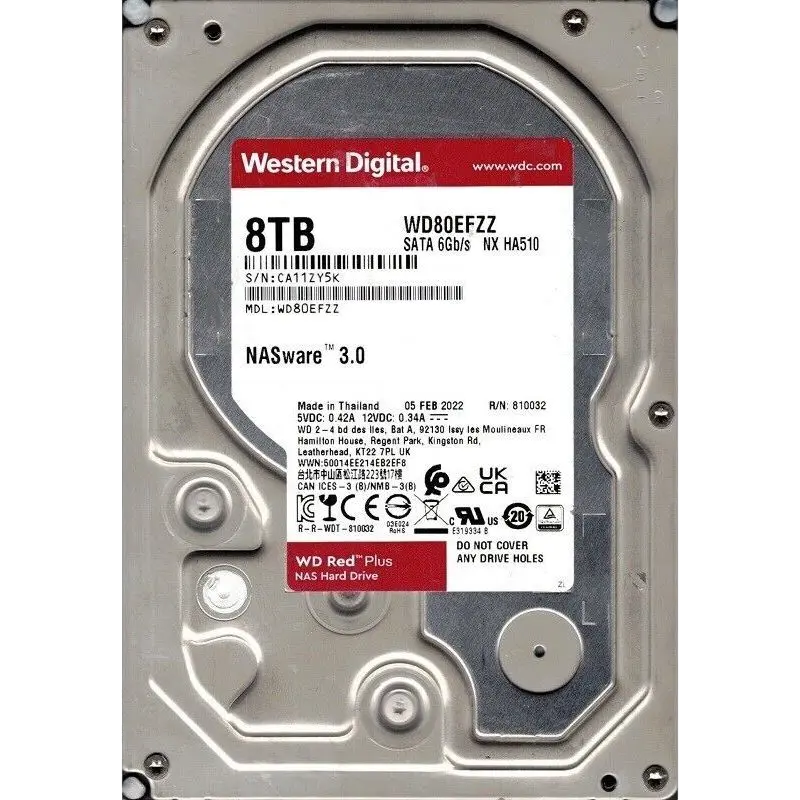 Жесткий диск Western Digital WD Red Plus, 3.5", 8 TБ <WD80EFZZ> - photo