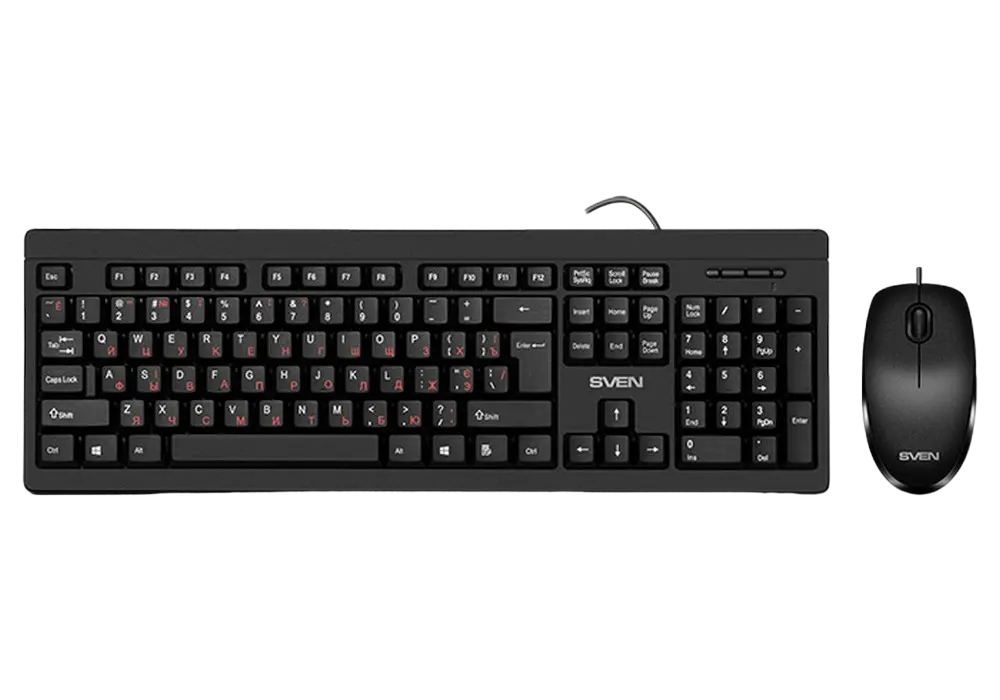 Клавиатура и мышь SVEN KB-S320C, Проводное, Чёрный - photo