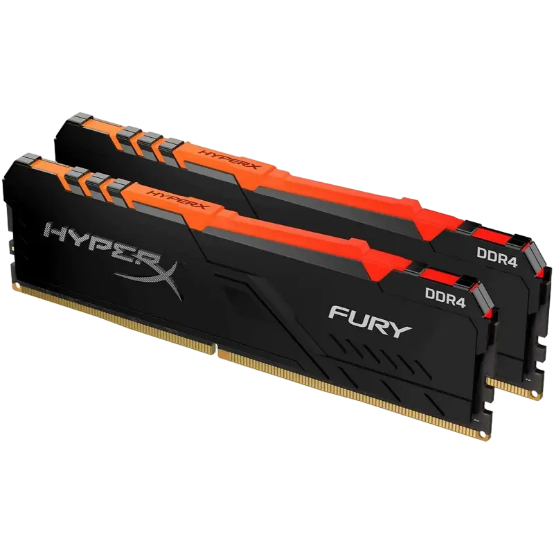 Memorie RAM Kingston HyperX FURY RGB, DDR4 SDRAM, 3200 MHz, 16GB, HX432C16FB3AK2/16 - photo