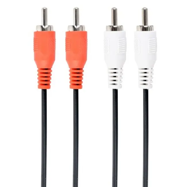 Cablu audio Cablexpert CCA-2R2R-7.5M, 2x RCA (M) - 2x RCA (M), 7,5m, Negru - photo