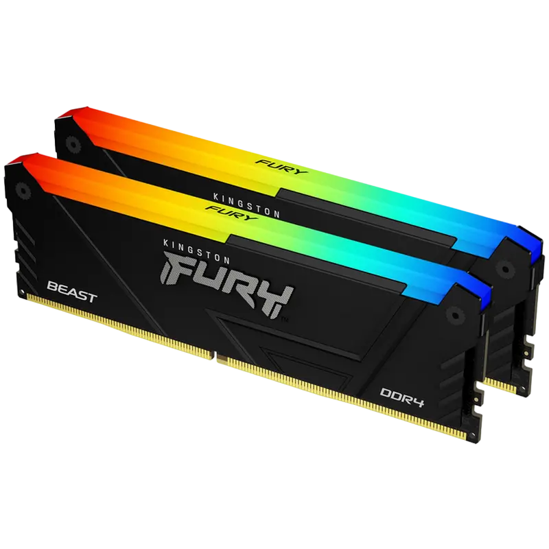 Memorie RAM Kingston FURY Beast RGB, DDR4 SDRAM, 3600 MHz, 32 GB, KF436C18BB2AK2/32 - photo