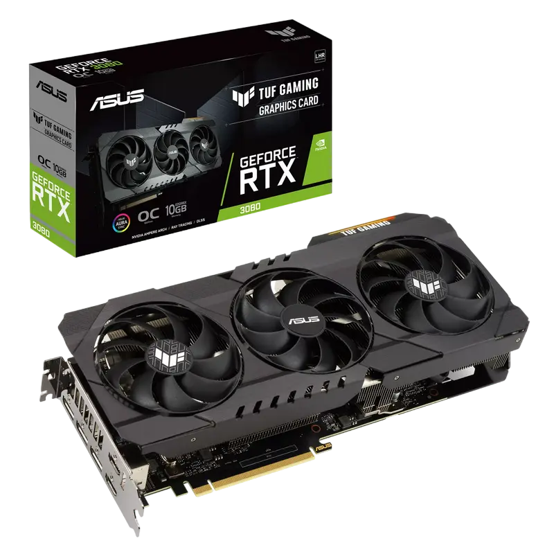 Видеокарта ASUS TUF-RTX3080-O10G-V2-GAMING, 10GB GDDR6X 320бит - photo