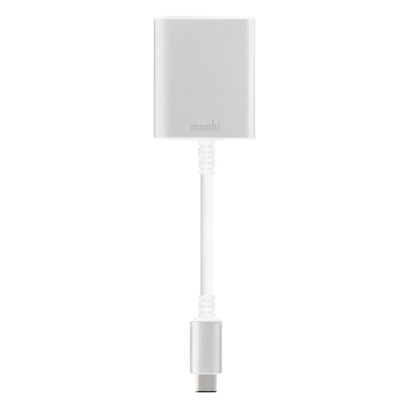 Adaptor Video Moshi USB-C to VGA Adapter, USB Type-C/VGA D-Sub, Alb - photo