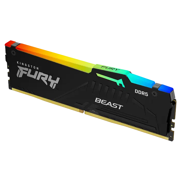 Оперативная память Kingston FURY Beast RGB, DDR5 SDRAM, 5200 МГц, 32 Гб, KF552C40BBA-32 - photo