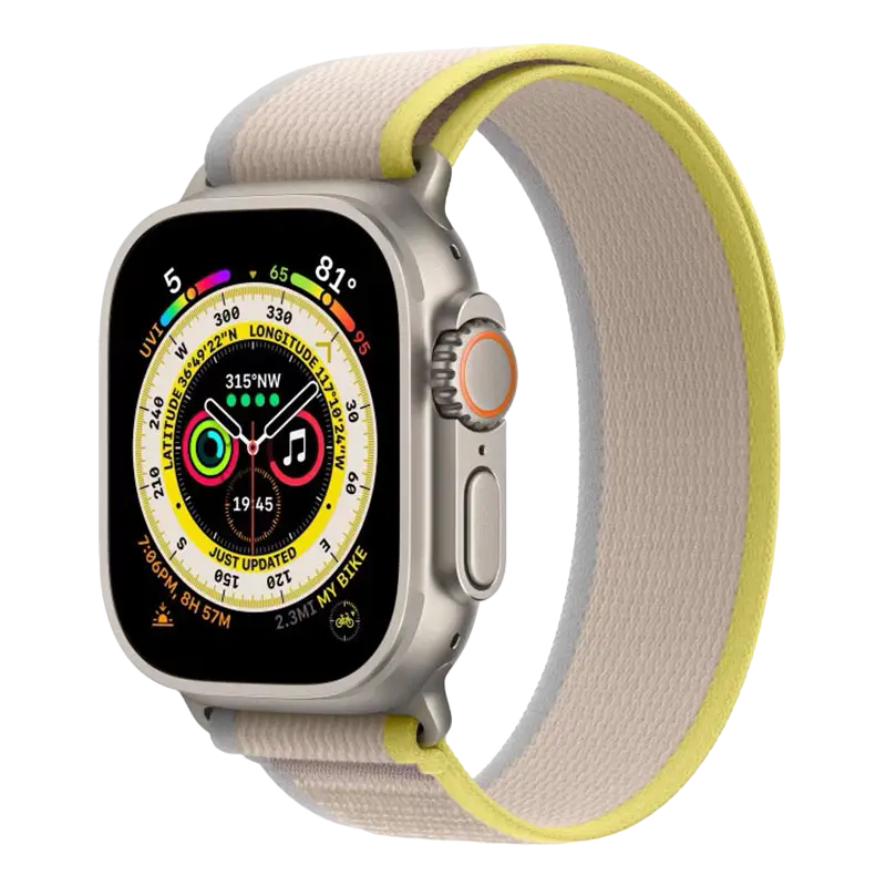 Ceas inteligent Apple Watch Ultra, 49mm, Galben/Bej - photo
