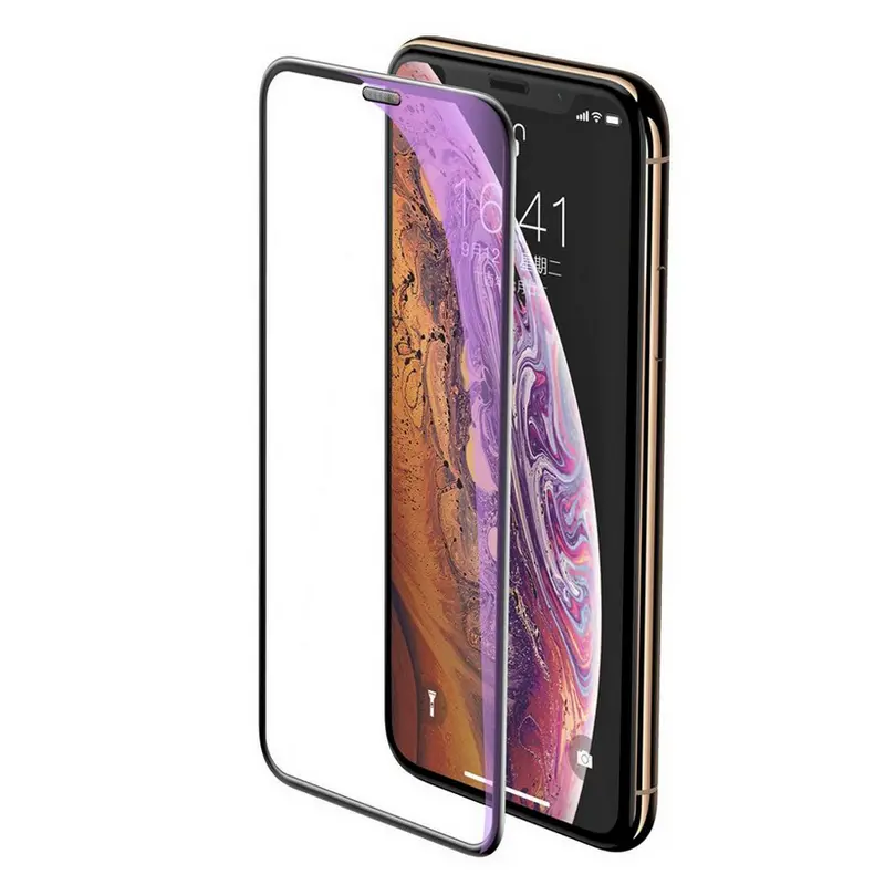 Защитное стекло Cellularline Tempered Glass for iPhone X/XS/11 Pro, Чёрный - photo