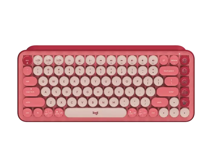 Tastatură Logitech POP Keys, Fără fir, Roz - photo