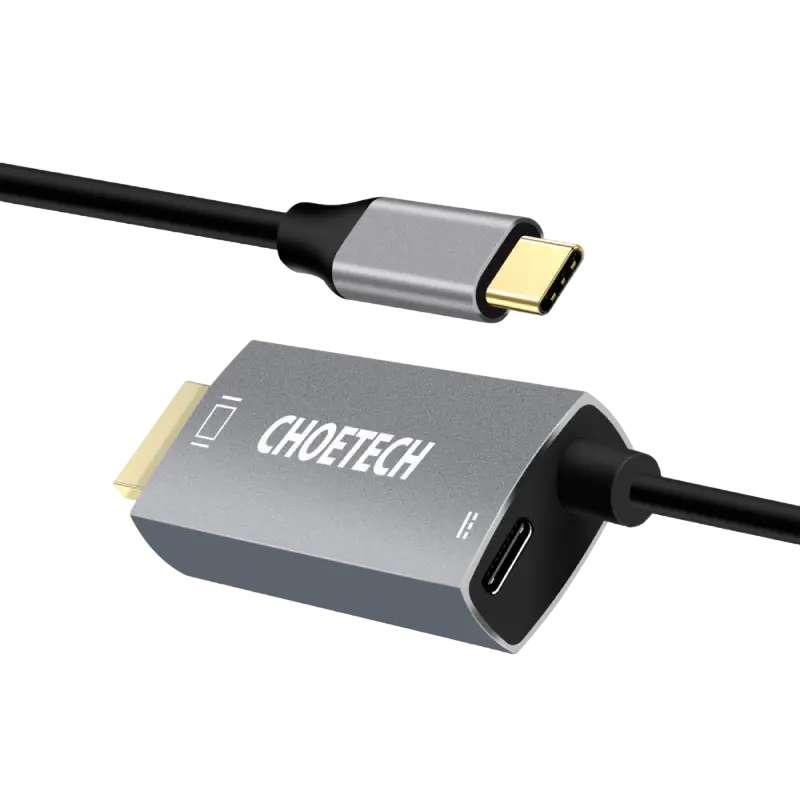 Adaptor USB Choetech XCH-M180, USB Type-C (F) - HDMI (F), 1,8m, Argintiu - photo