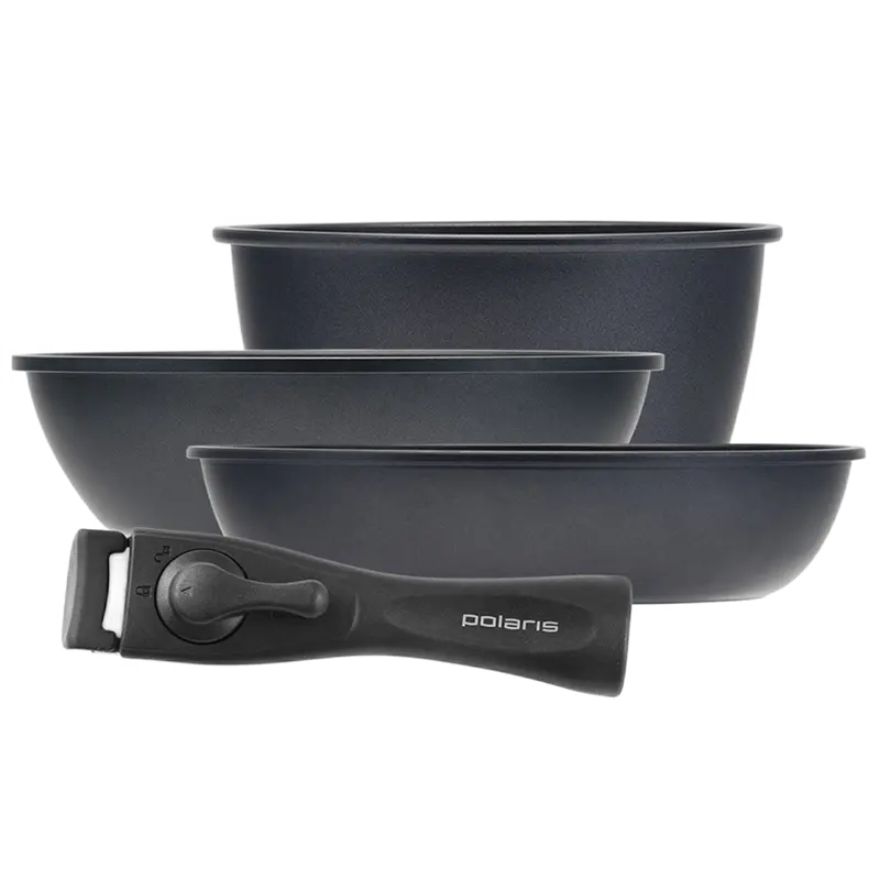 Набор посуды Polaris EasyKeep-4DG, 1,7л, Чёрный - photo