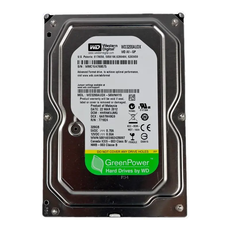 Жесткий диск Western Digital WD AV-GP, 3.5", 320 ГБ <WD3200AUDX> - photo