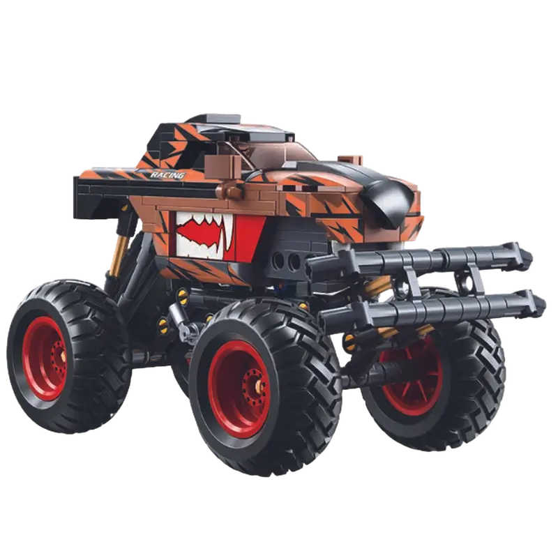 Конструктор Sluban B1158, 6 "Monster Truck", с инерцией, 6+, Оранжевый | Черный - photo