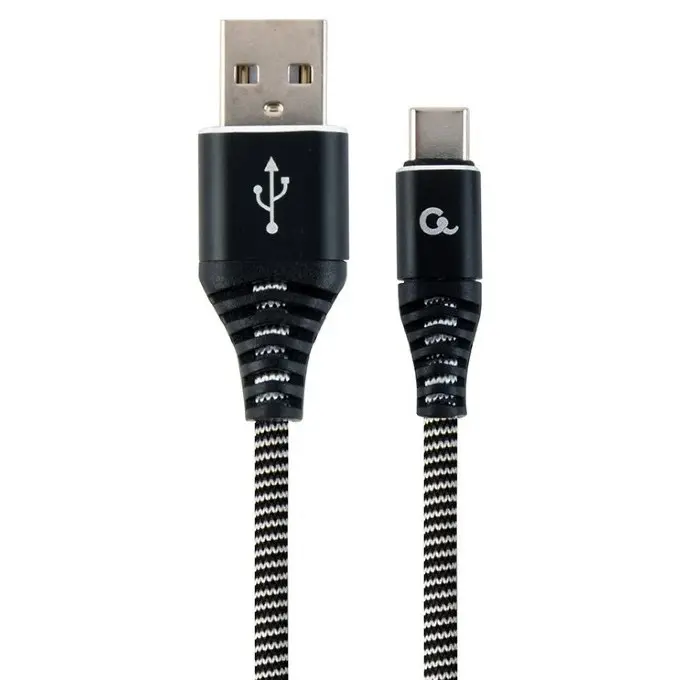 Cablu încărcare și sincronizare Cablexpert CC-USB2B-AMCM-1M-BW, USB Type-A/USB Type-C, 1m, Negru - photo